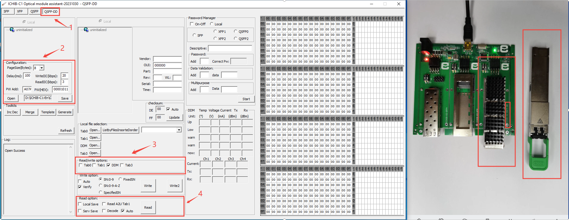 QSFP-DD optical module Read Digital Diagnostic Monitoring(DDM/DOM)
